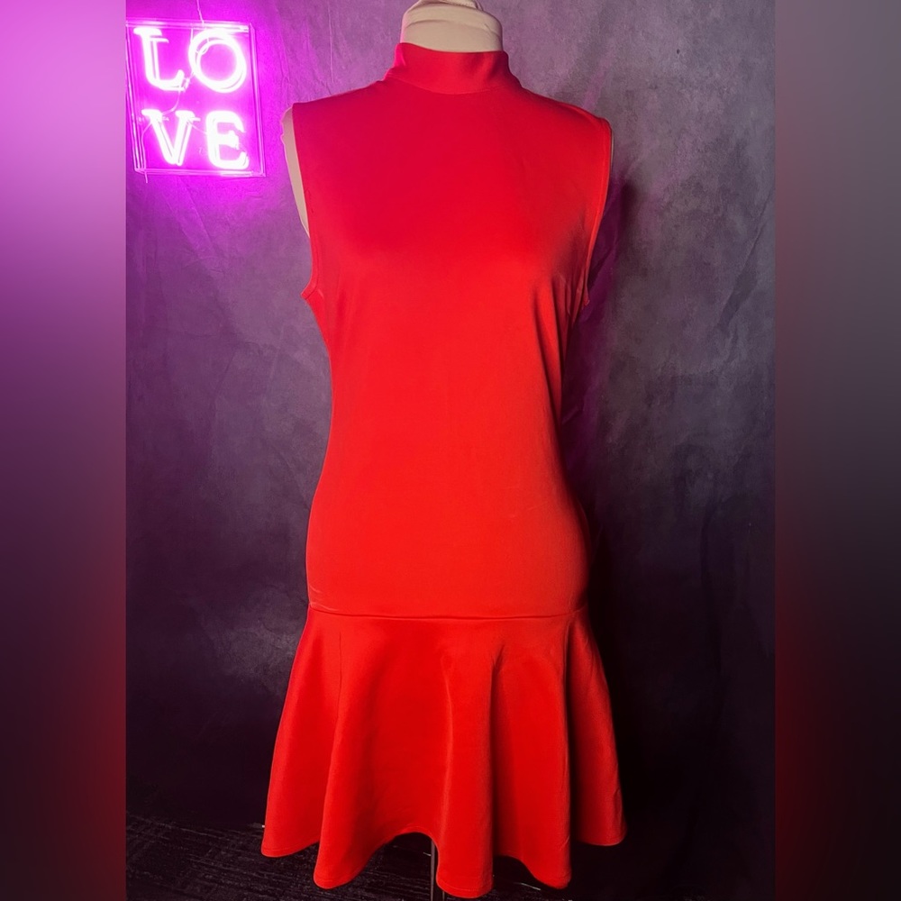Red Flared Mini Dress